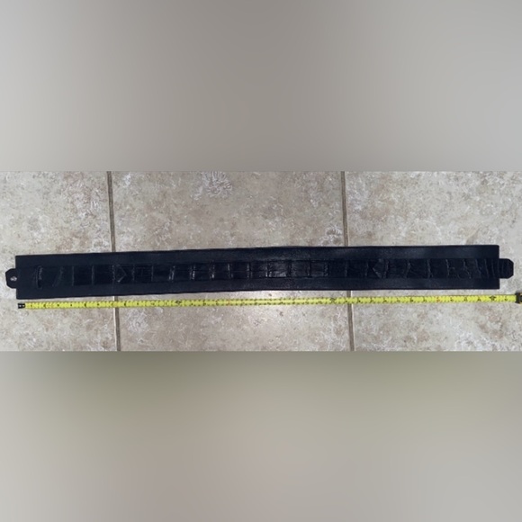 Black Wide Double Layered Statement Belt Size S - Picture 8 of 8